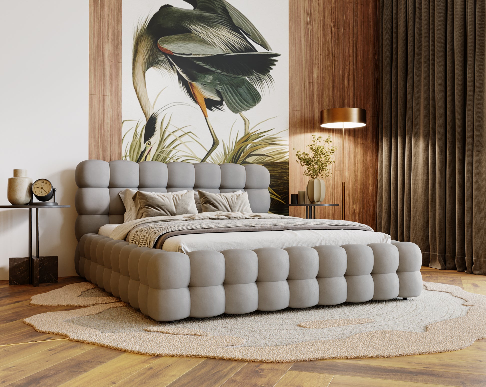 Polsterbett CANDY – Modernes Designerbett mit Kopfteil in 120–200 cm