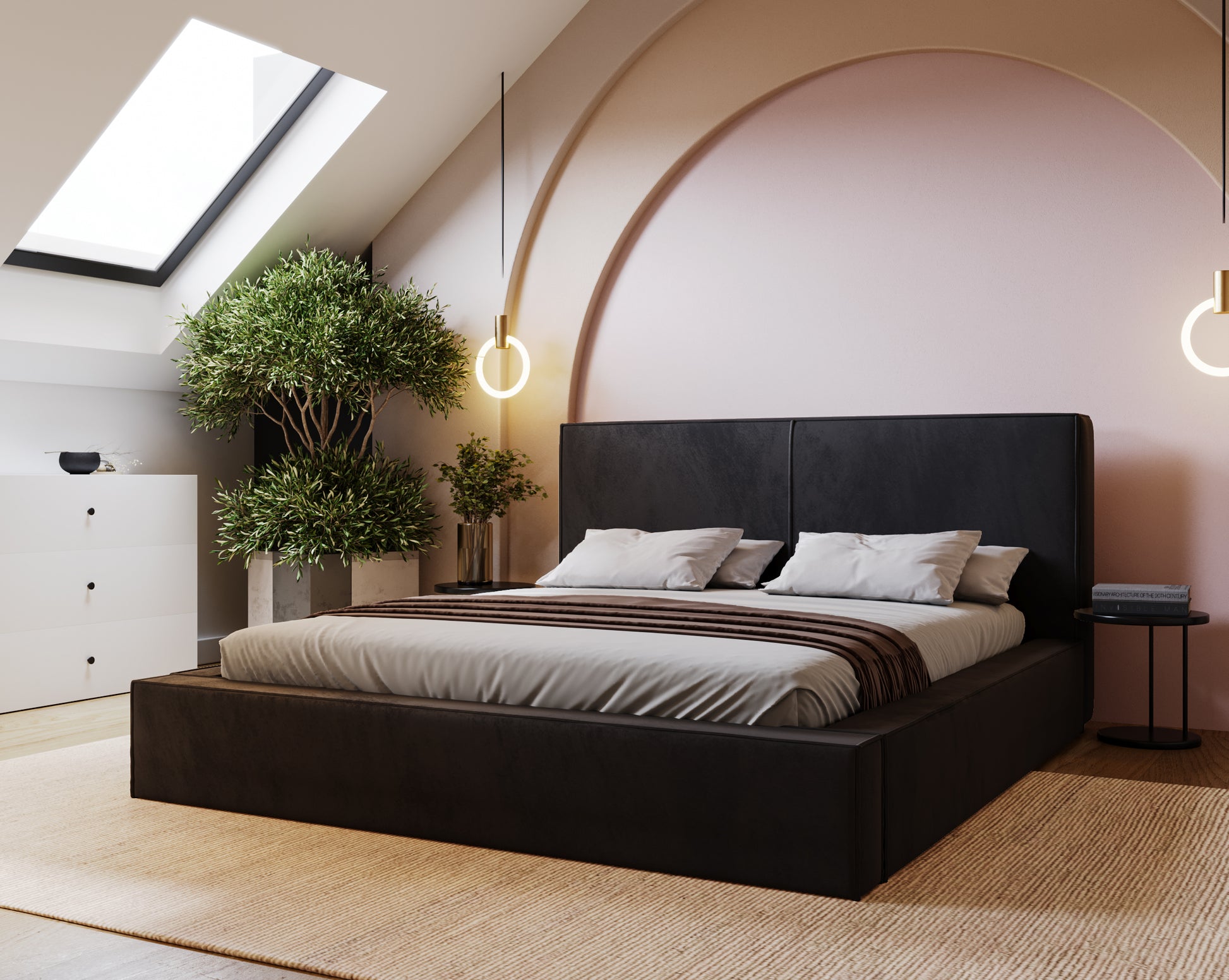 KALI Polsterbett mit Holzlattenrost & Bettkasten – stilvolles Bett zum fairen Preis