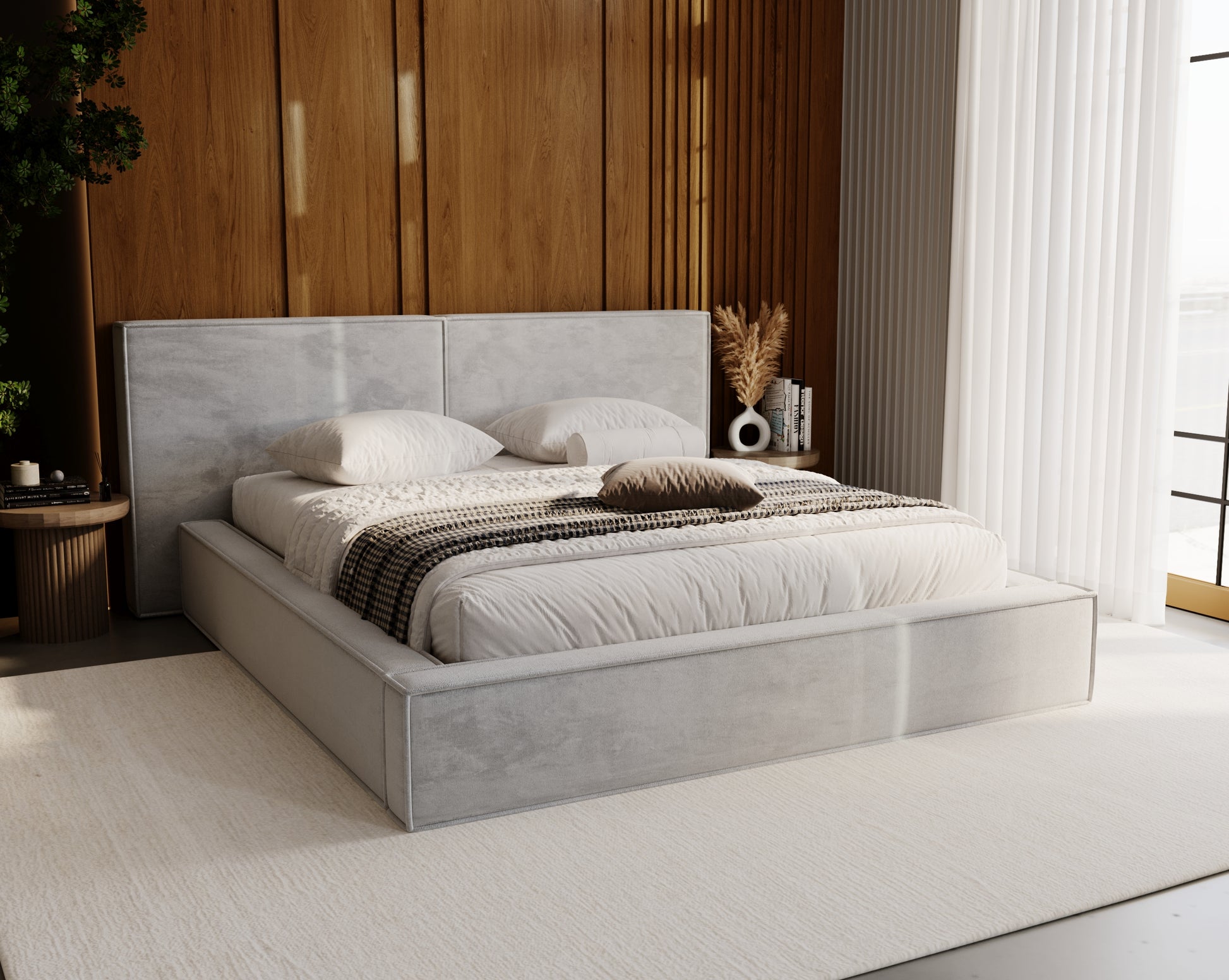 ENZO Polsterbett mit Holzlattenrost & Bettkasten – exklusives Design für erholsamen Schlaf