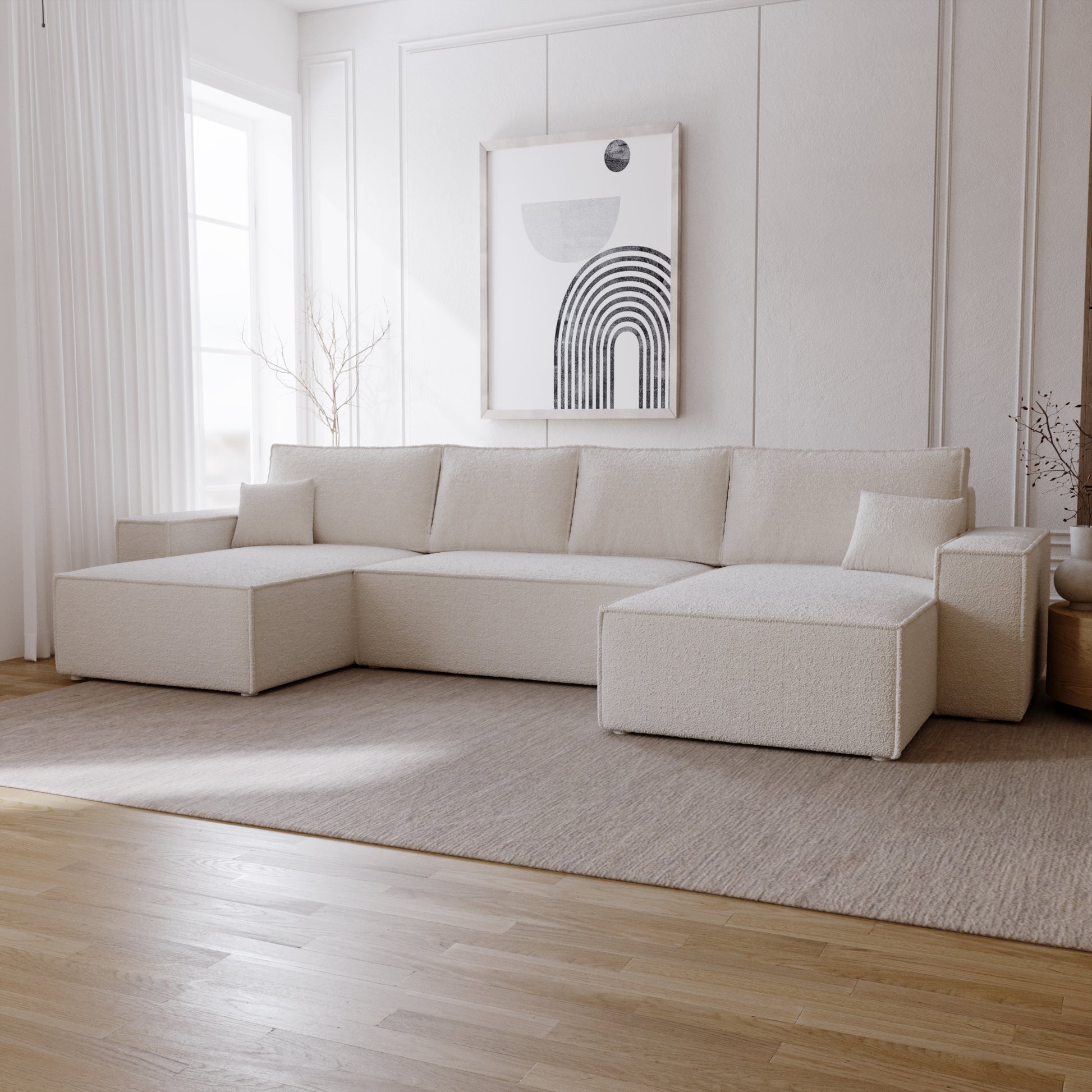 Wohnlandschaft 2 Meter mit Schlaf-Funktion Modell: VENTO