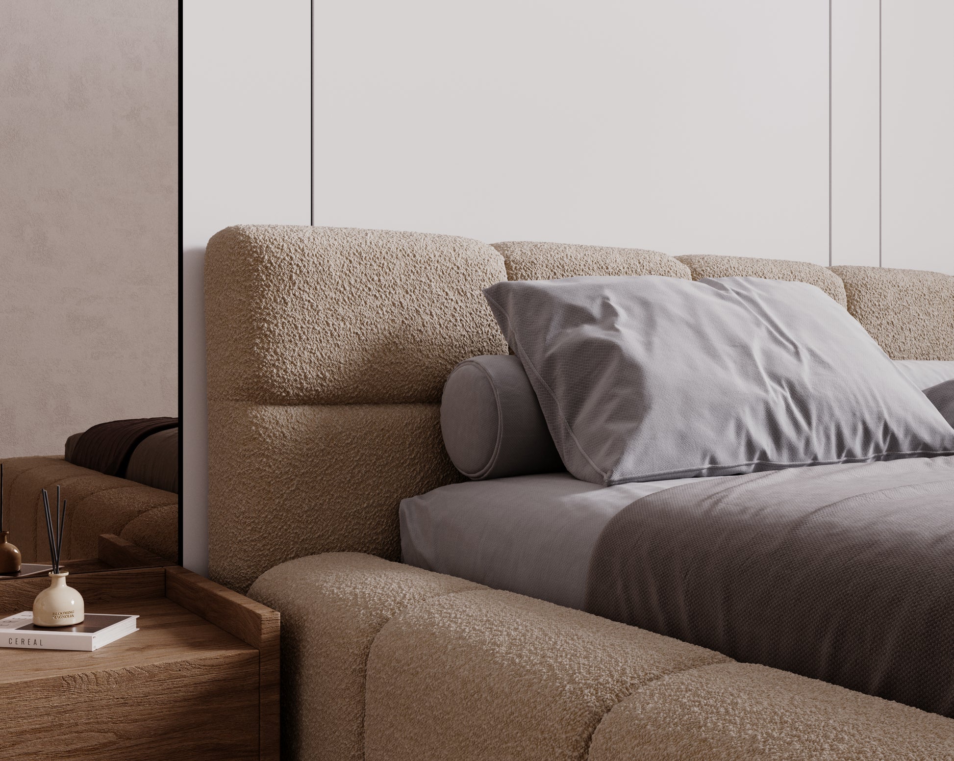 Elegantes Design Modell: Como inkl. Lattenrost + Bettkasten