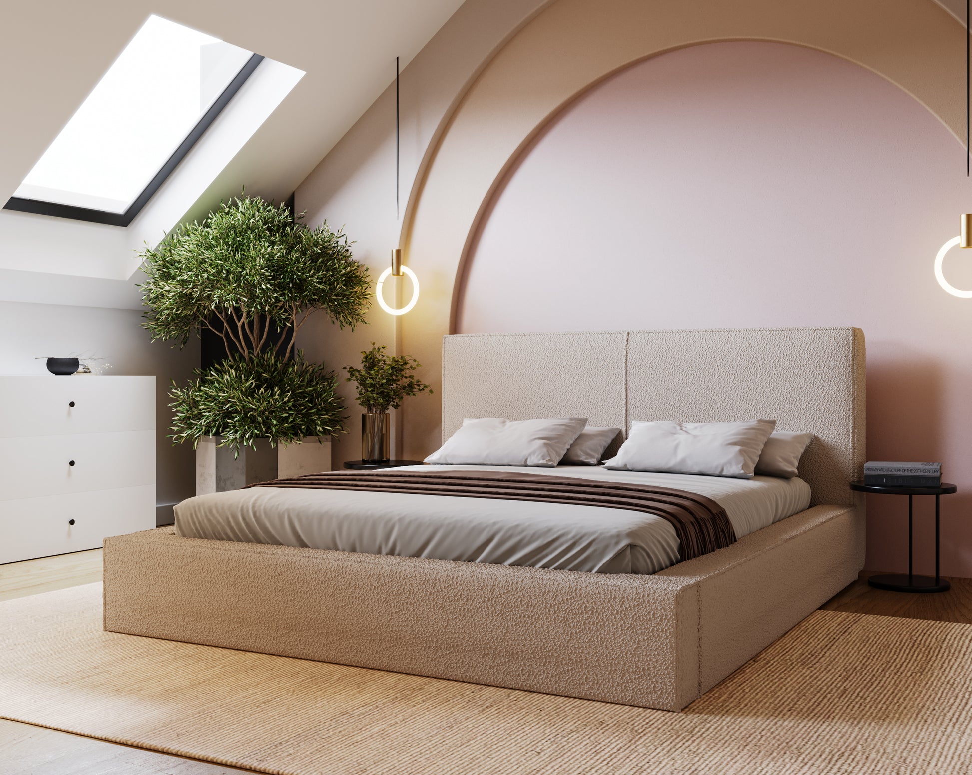 KALI Polsterbett mit Holzlattenrost & Bettkasten – stilvolles Bett zum fairen Preis