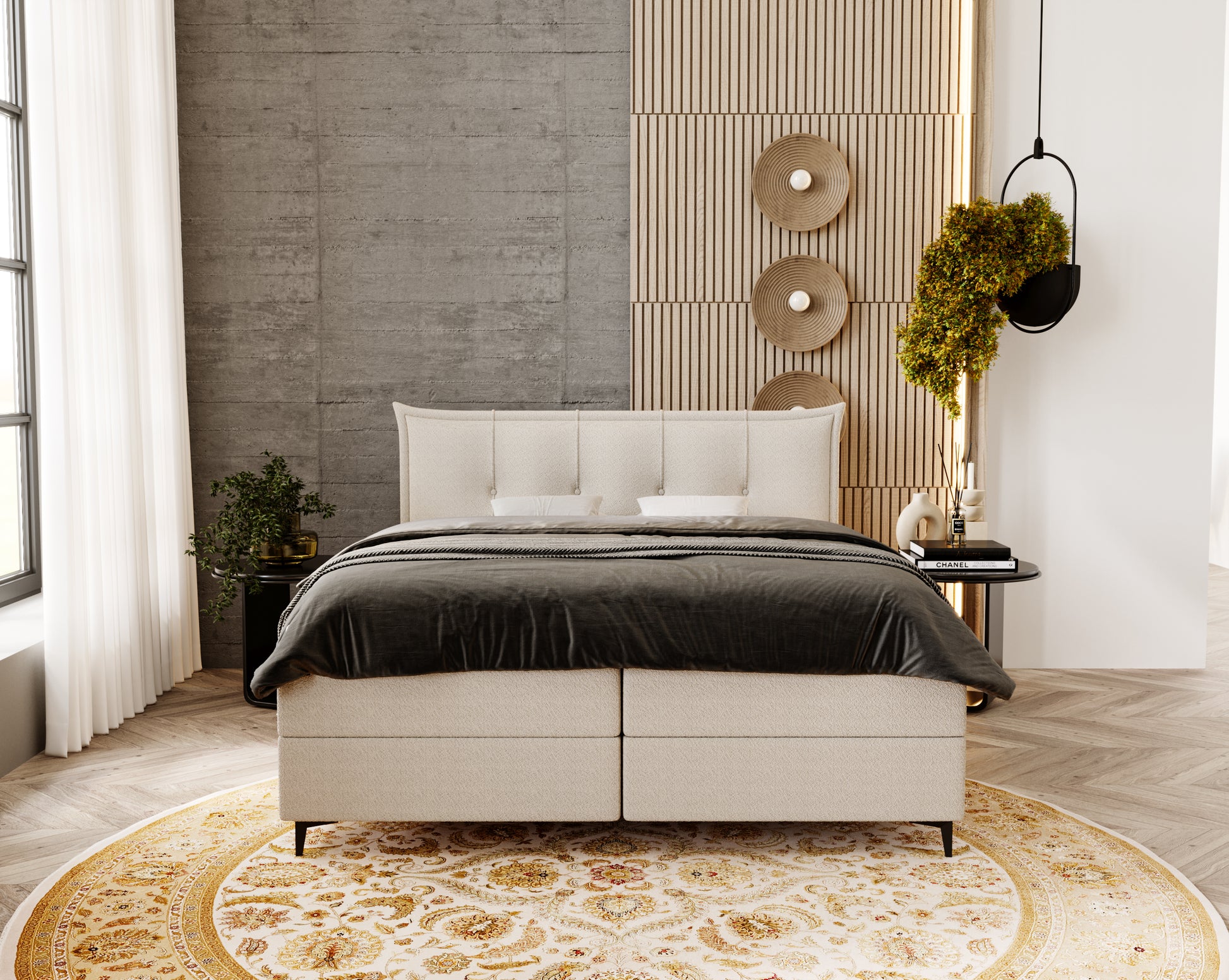 LIMBA Designerbett mit Holzlattenrost & Bettkasten – modernes Polsterbett für stilvolle Schlafzimmer