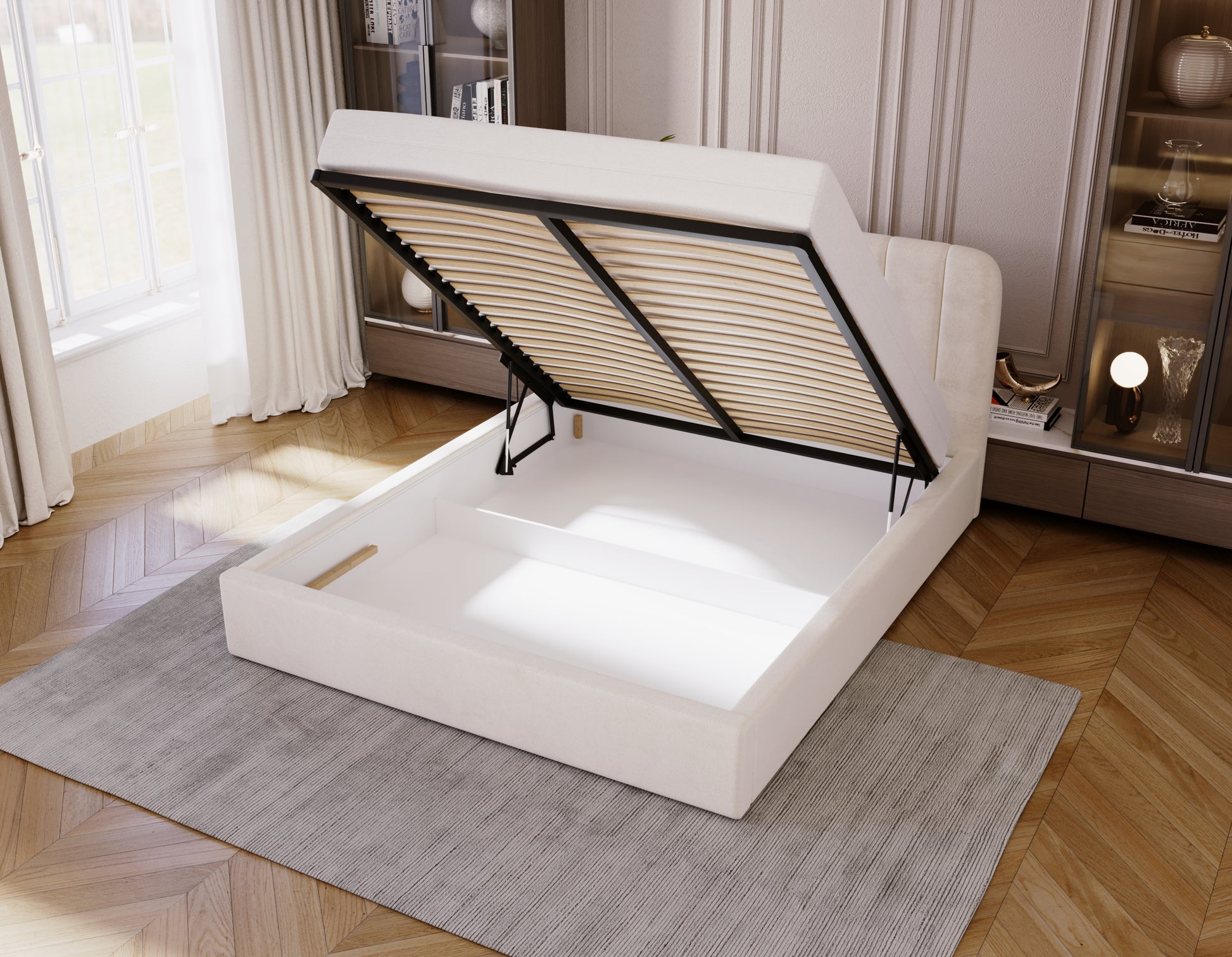 Polster Bett inkl. Lattenrost und Bettkasten Modell: APIS