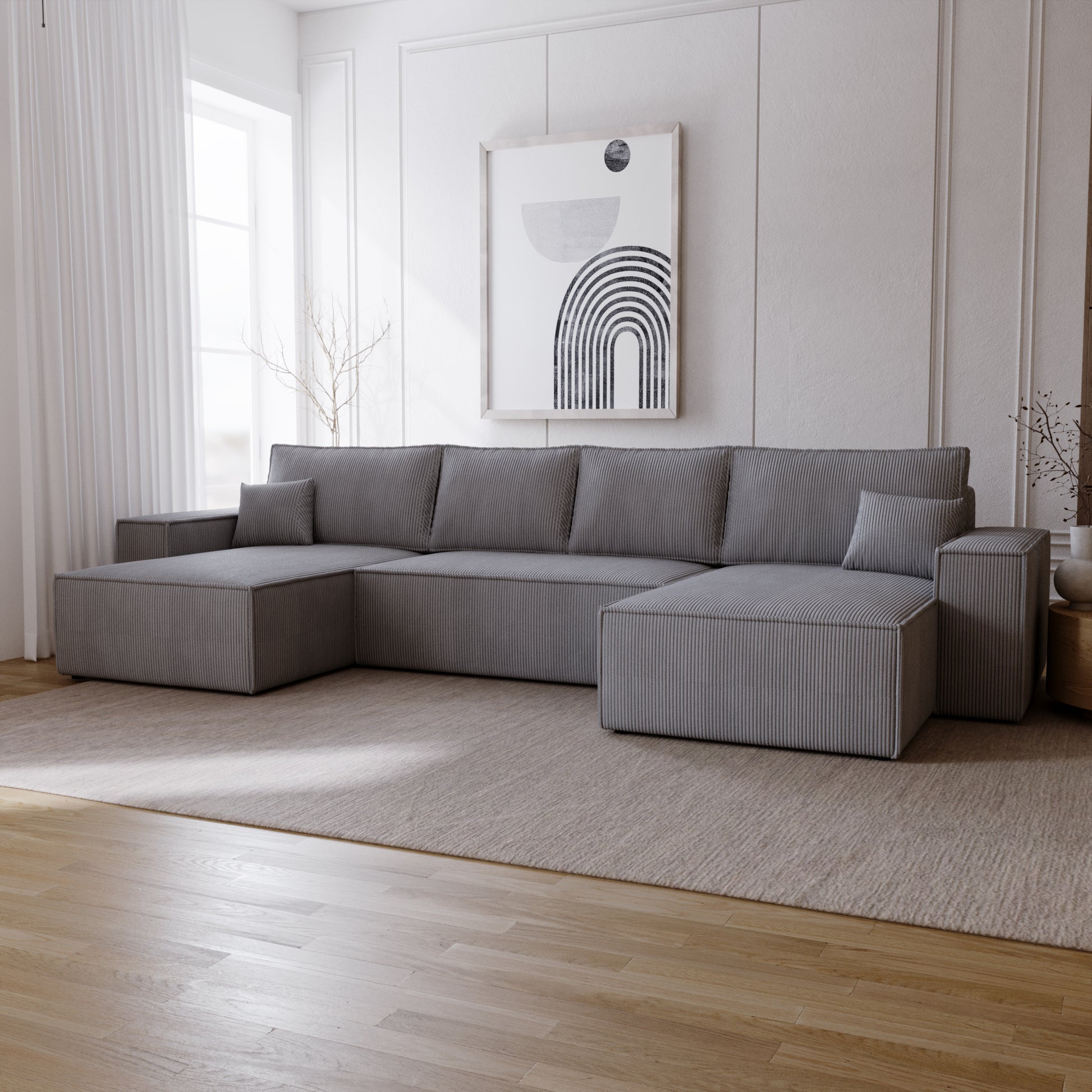 Wohnlandschaft 2 Meter mit Schlaf-Funktion Modell: VENTO