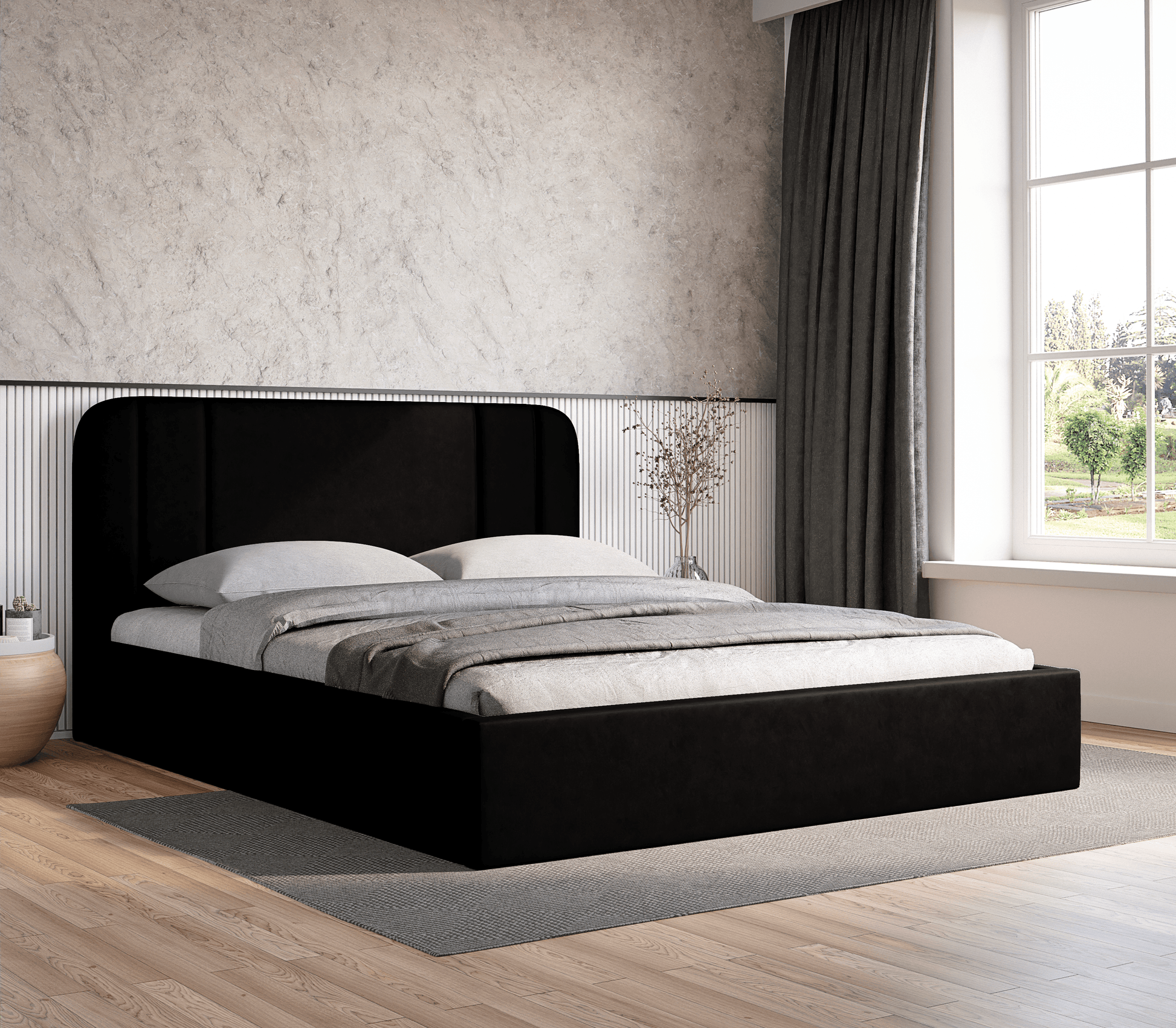 Polster Bett inkl. Lattenrost und Bettkasten Modell: APIS