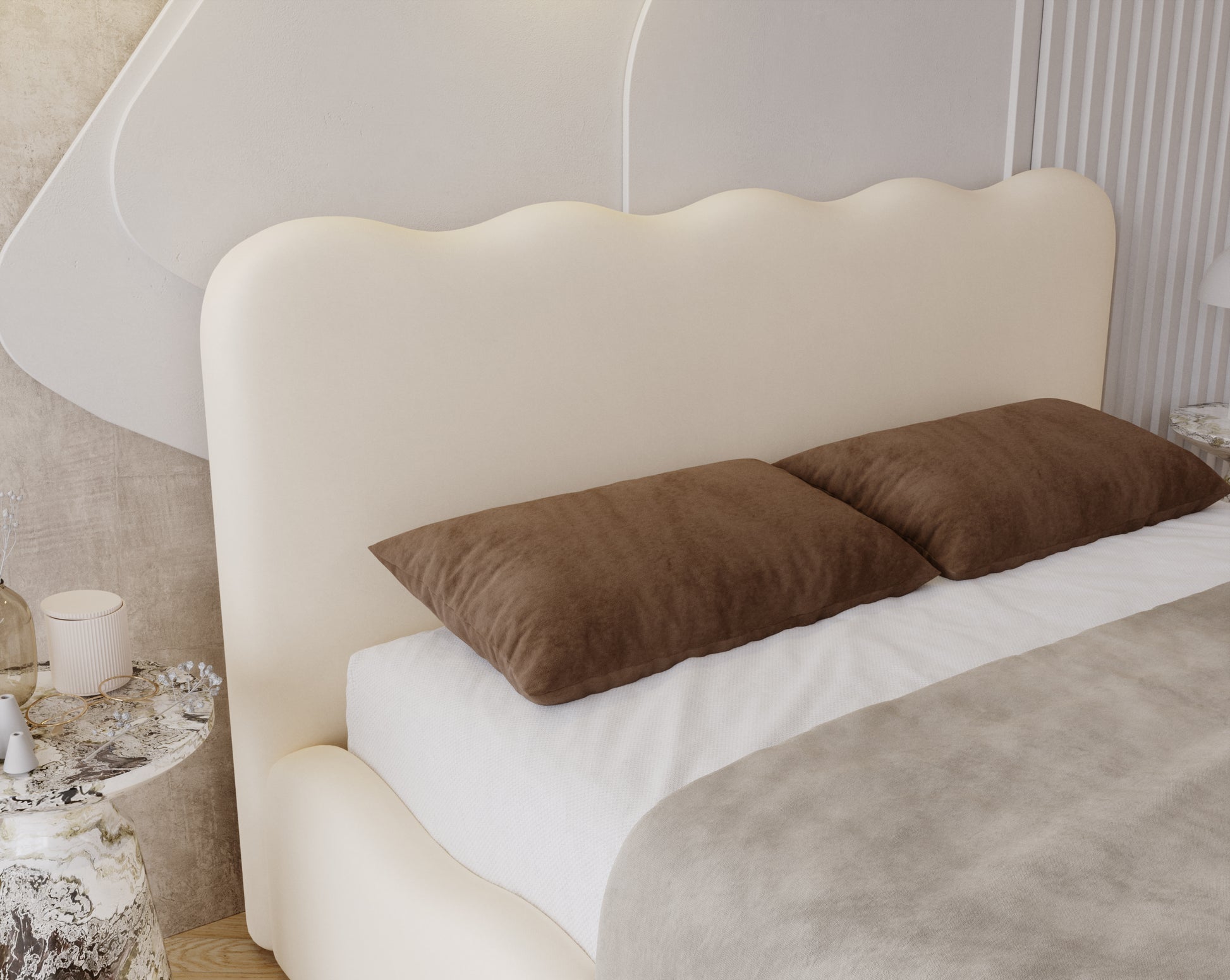 Polster Bett inkl. Lattenrost und Bettkasten Modell: BALI