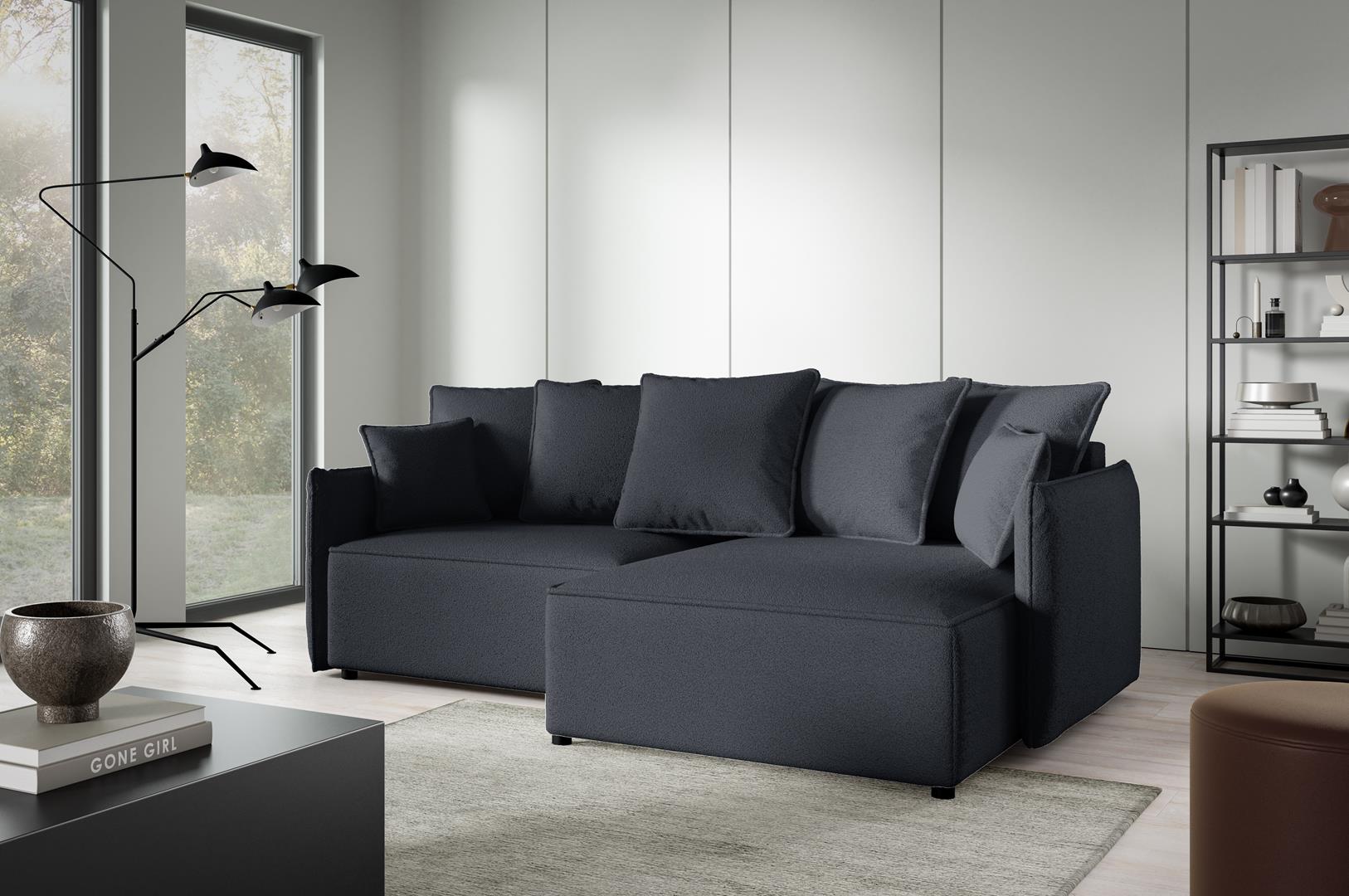 Sofa Abriamo Mini mit Schlaf Funktion und Bettkasten Boucle