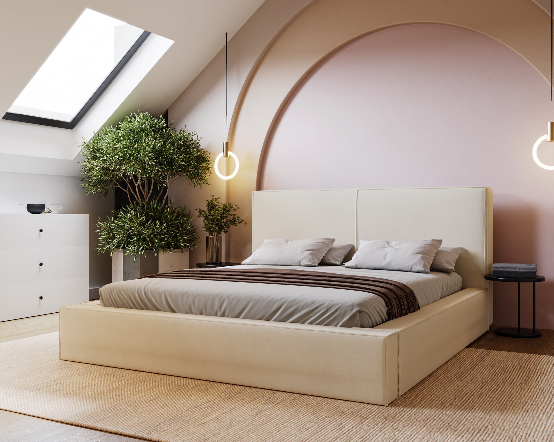 KALI Polsterbett mit Holzlattenrost & Bettkasten – stilvolles Bett zum fairen Preis