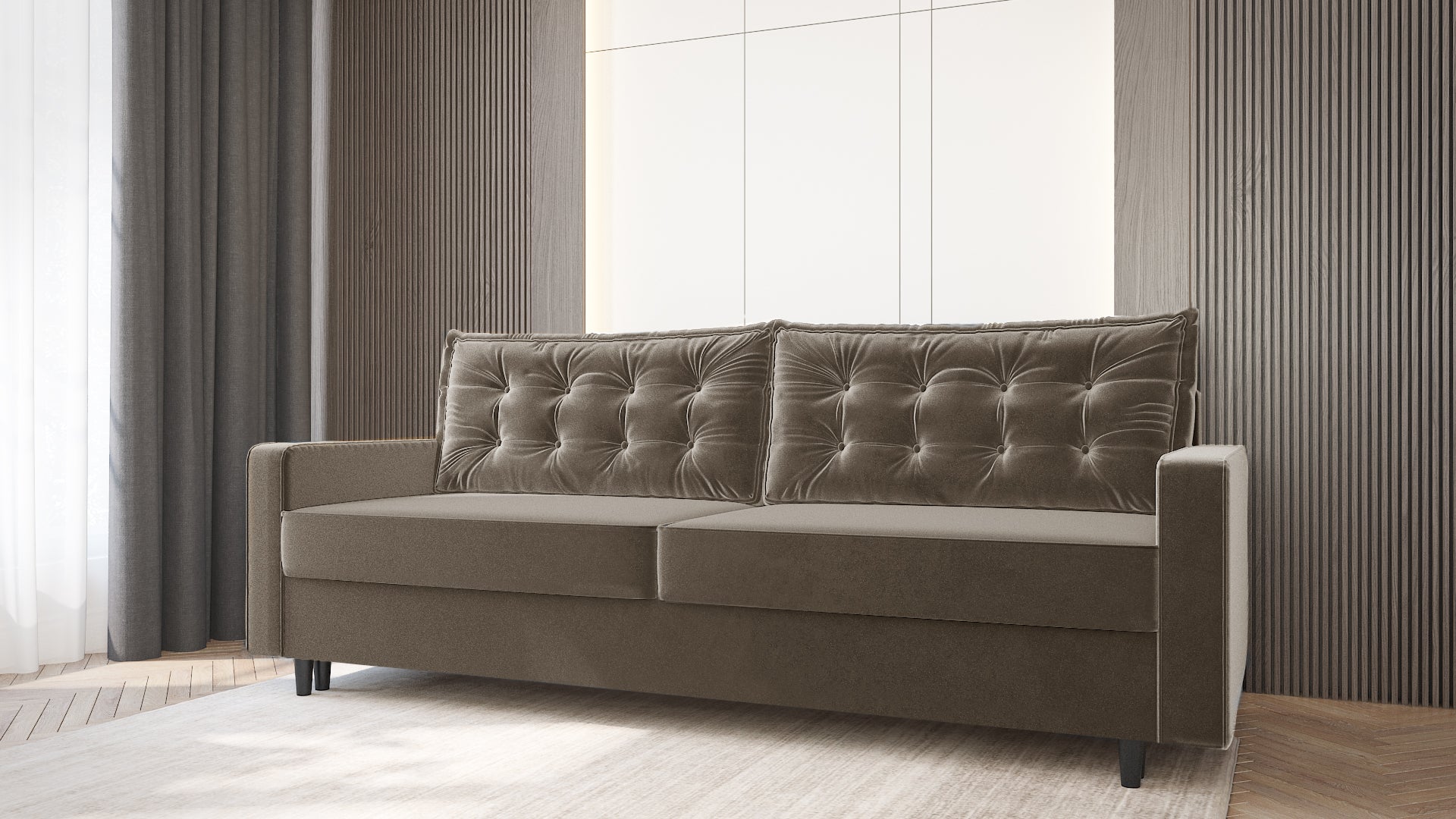 Vintage Sofa mit Steppmuster – elegantes Designer-Sofa im Retro-Look für stilvolle Wohnzimmer