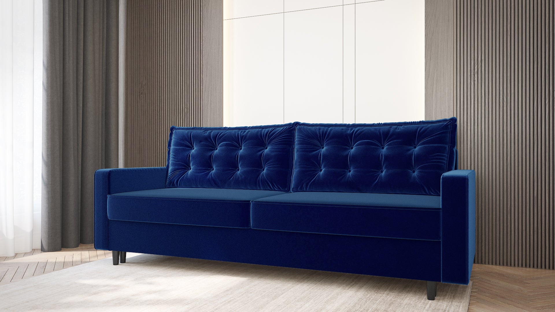 Vintage Sofa mit Steppmuster – elegantes Designer-Sofa im Retro-Look für stilvolle Wohnzimmer