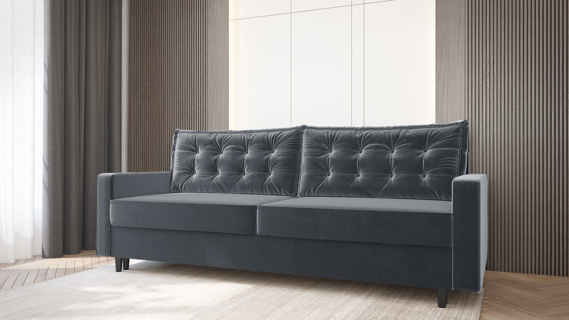 Vintage Sofa mit Steppmuster – elegantes Designer-Sofa im Retro-Look für stilvolle Wohnzimmer