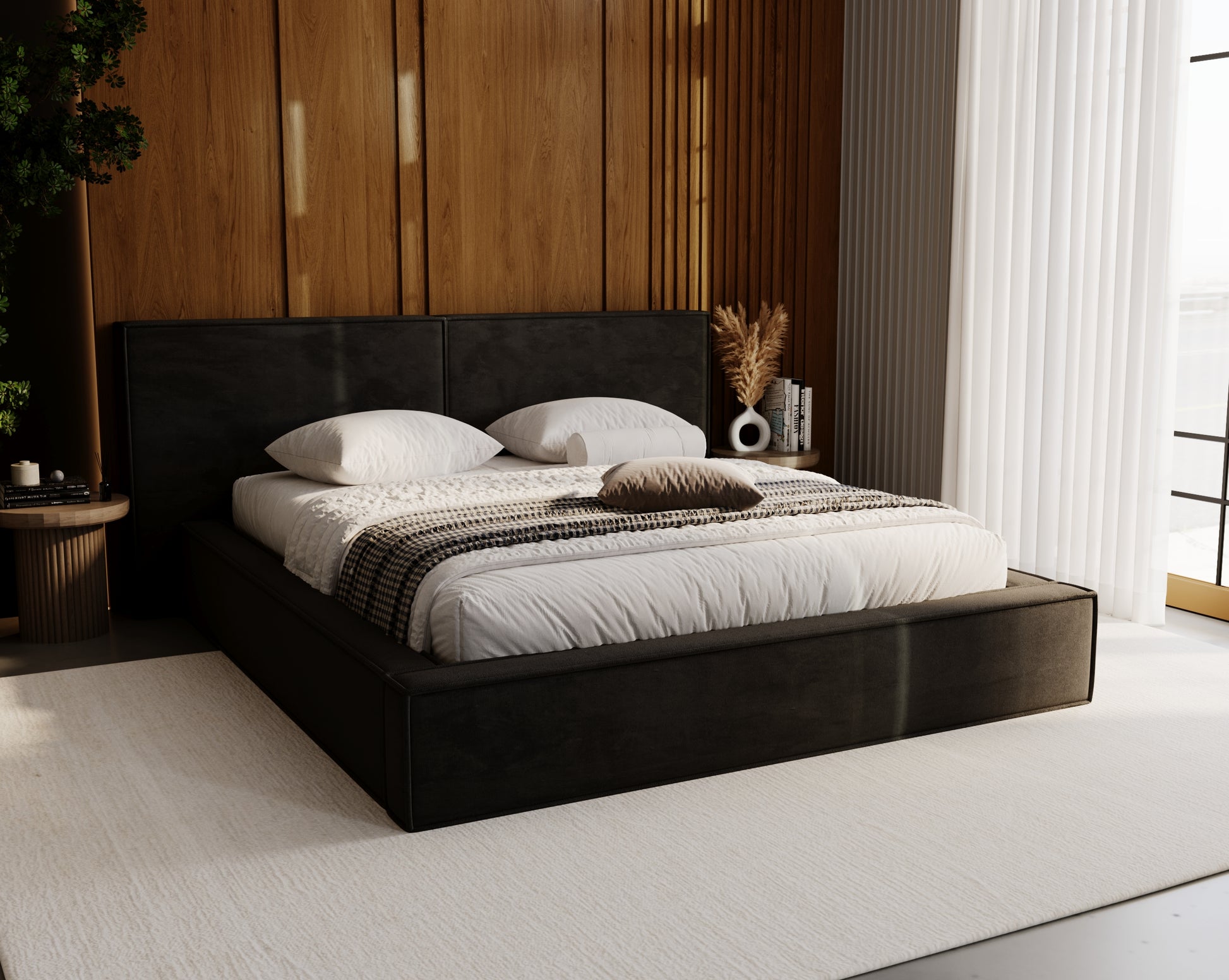 ENZO Polsterbett mit Holzlattenrost & Bettkasten – exklusives Design für erholsamen Schlaf