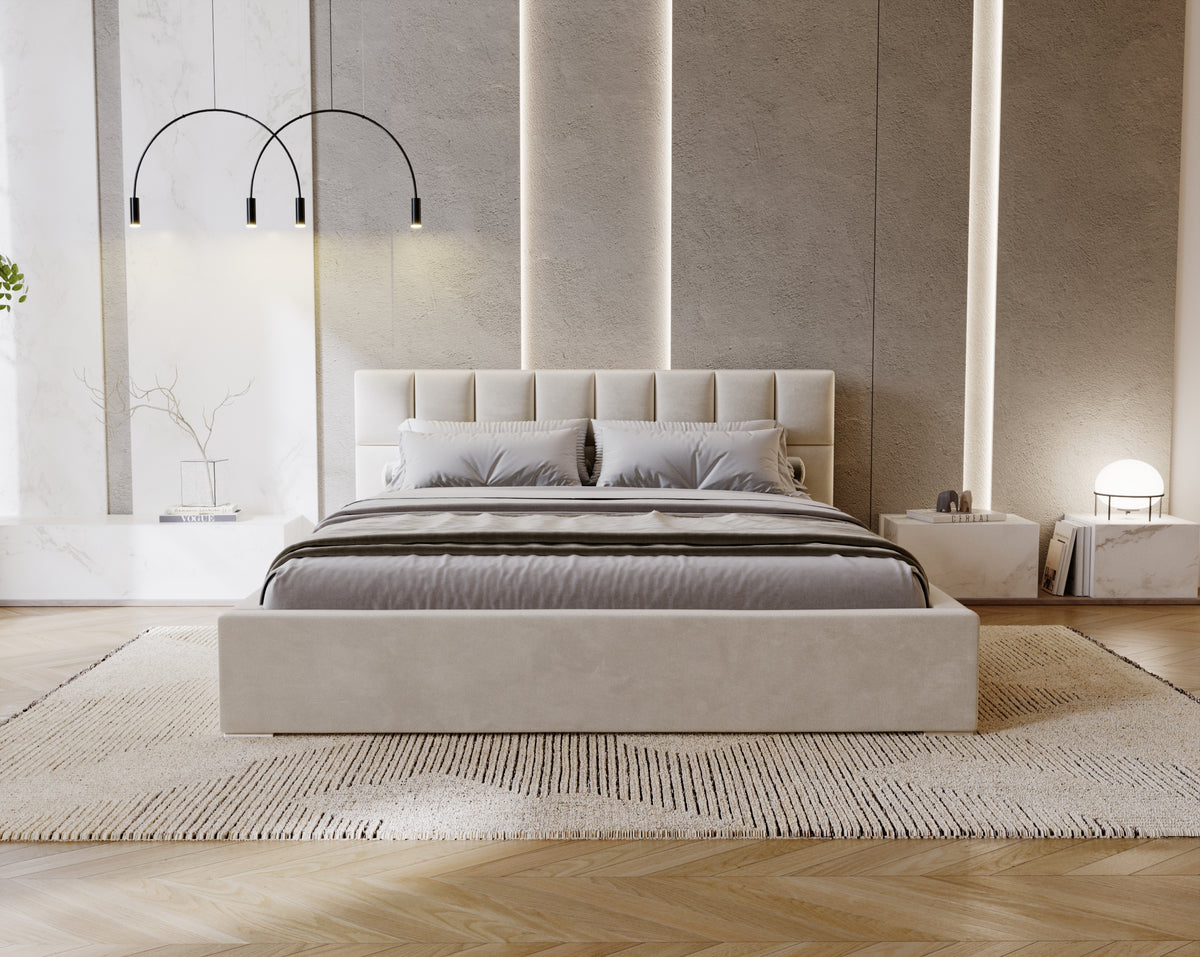 HUGO Designerbett mit Bettkasten Lattenrost – modernes Polsterbett für stilvolle Schlafzimmer