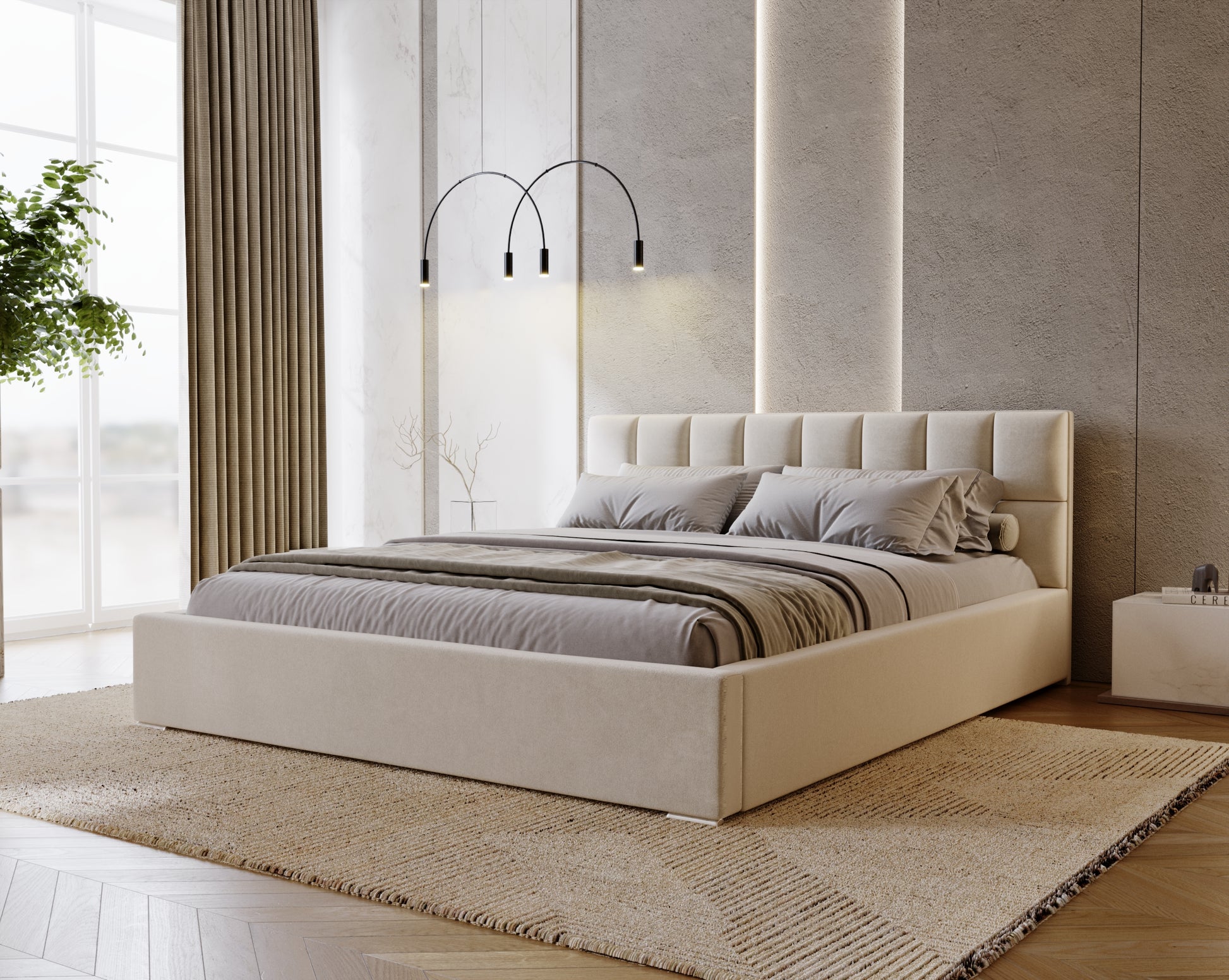 HUGO Designerbett mit Bettkasten Lattenrost – modernes Polsterbett für stilvolle Schlafzimmer