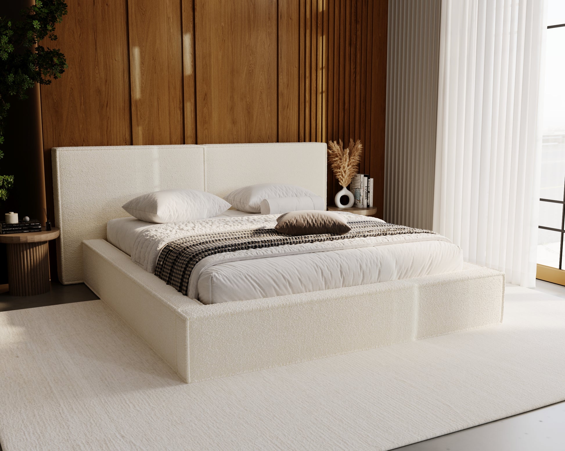 ENZO Polsterbett mit Holzlattenrost & Bettkasten – exklusives Design für erholsamen Schlaf