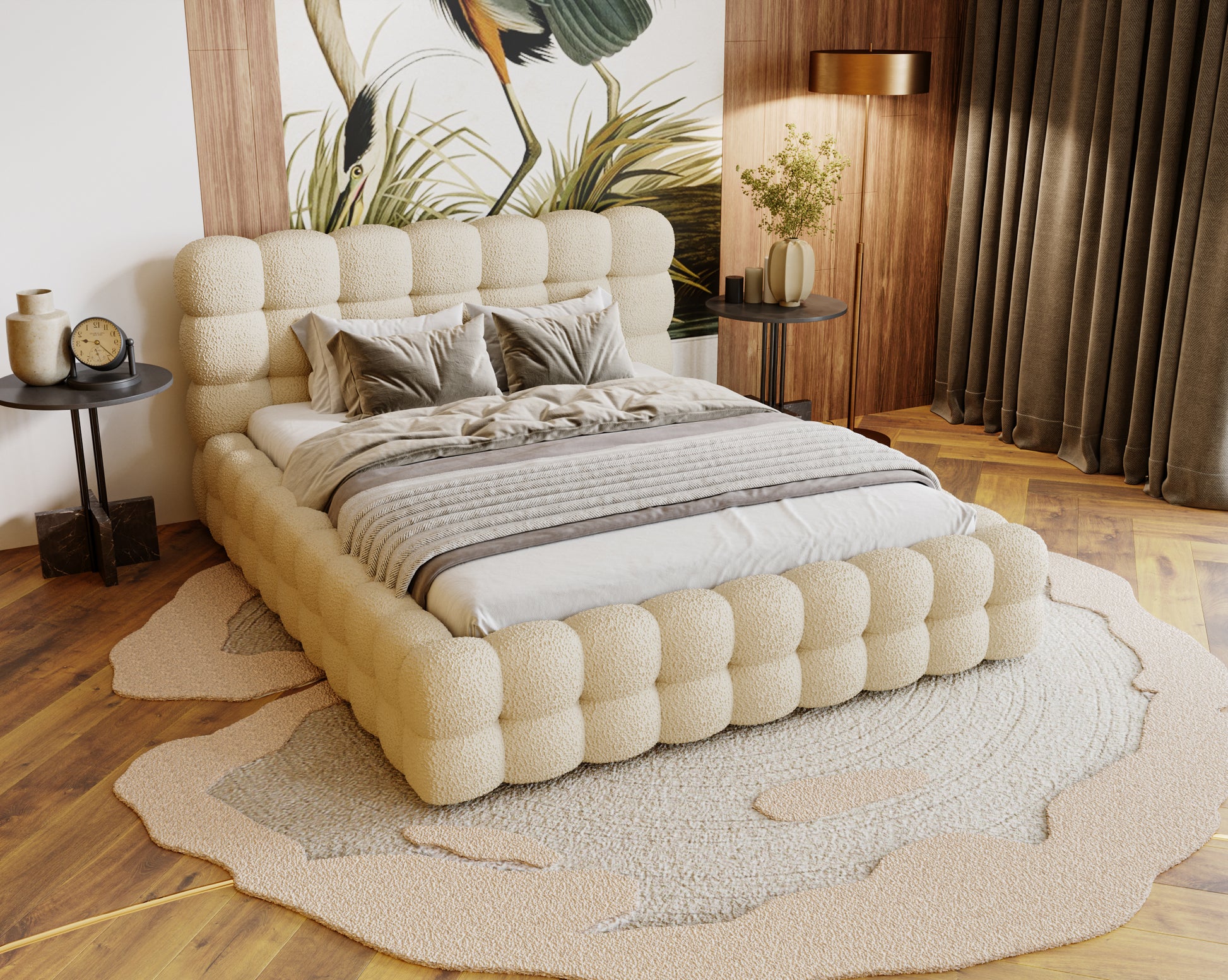 Polsterbett CANDY – Modernes Designerbett mit Kopfteil in 120–200 cm