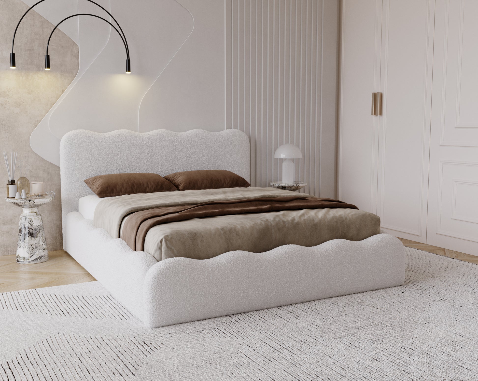 Polster Bett inkl. Lattenrost und Bettkasten Modell: BALI