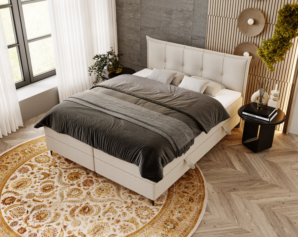 LIMBA Designerbett mit Holzlattenrost & Bettkasten – modernes Polsterbett für stilvolle Schlafzimmer