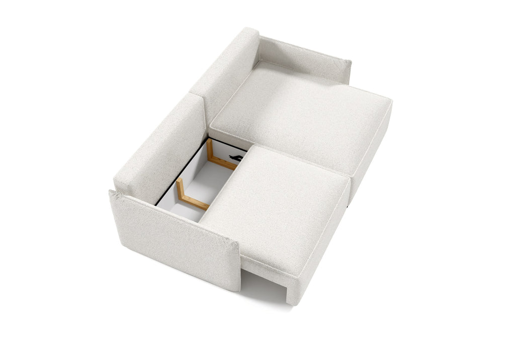 Sofa Abriamo Mini mit Schlaf Funktion und Bettkasten Boucle