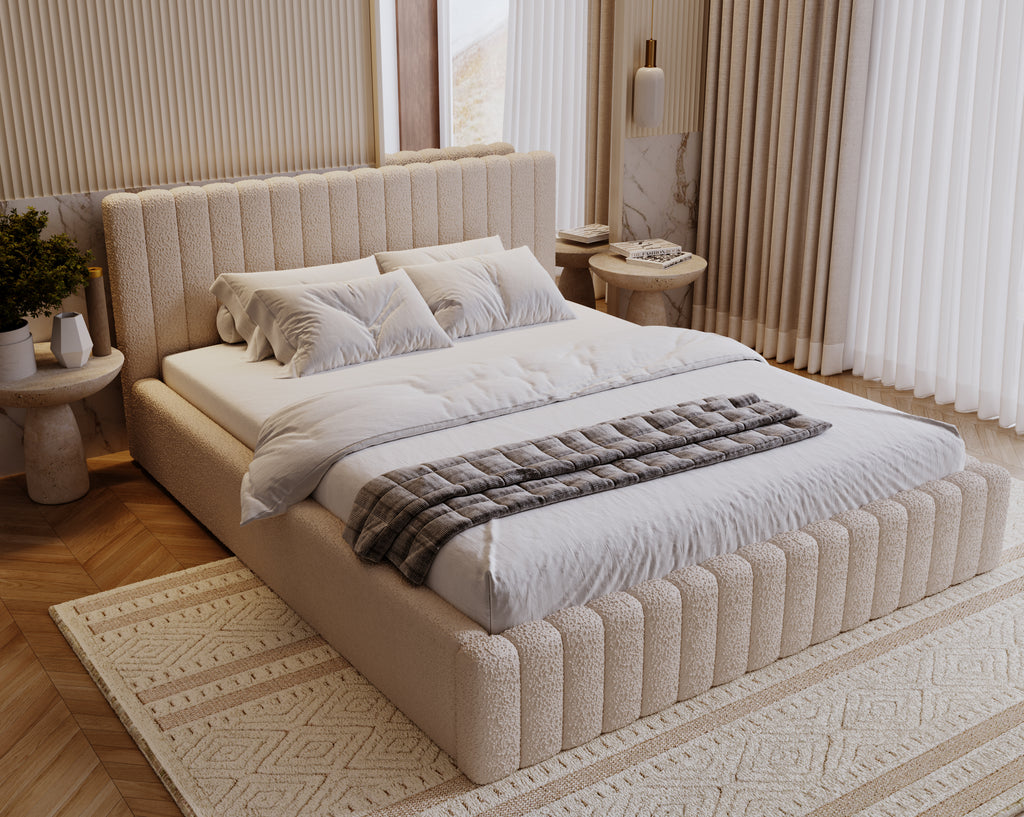 Polsterbett NAOMI – Modernes Designerbett mit Kopfteil in 120–200 cm