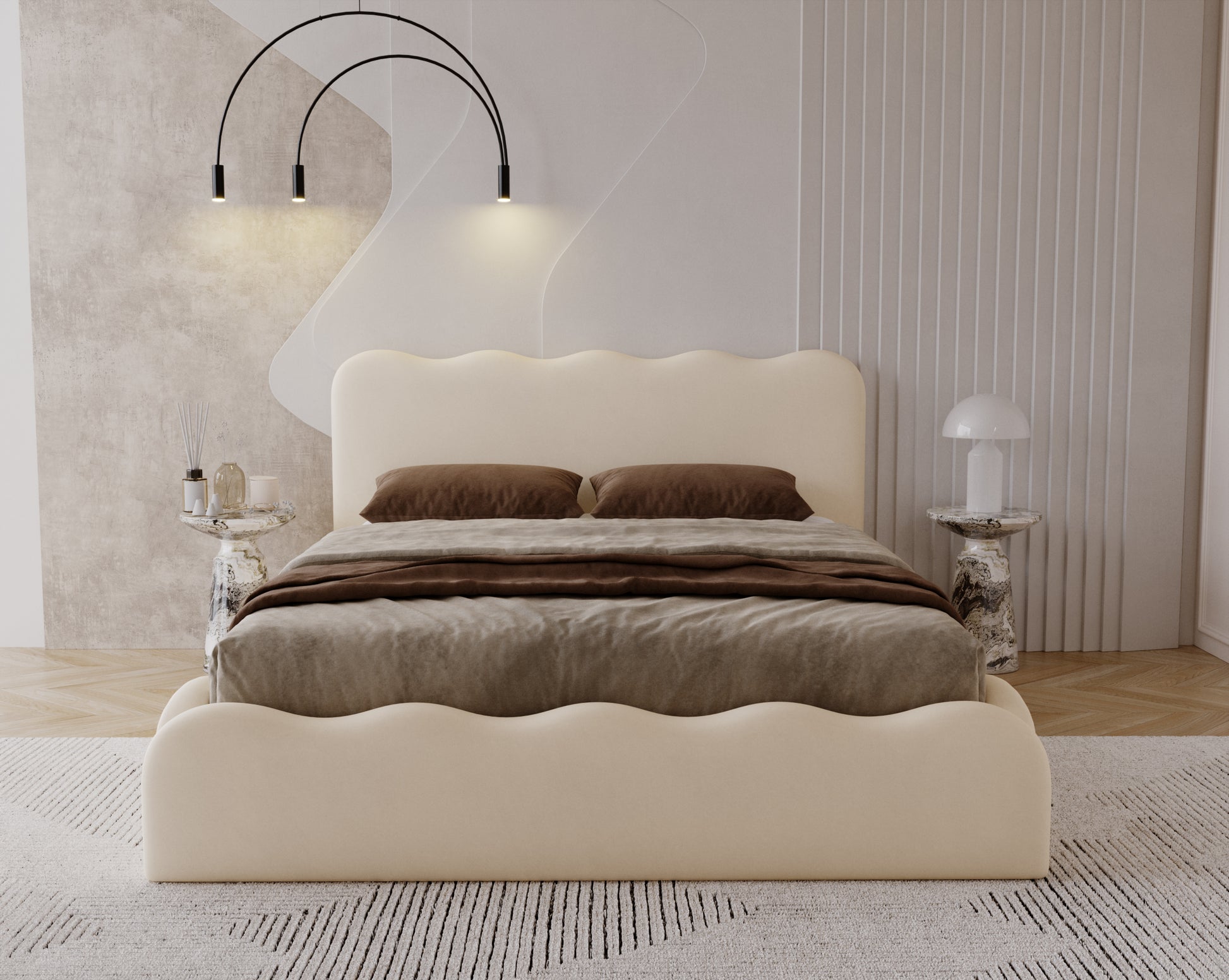 Polster Bett inkl. Lattenrost und Bettkasten Modell: BALI