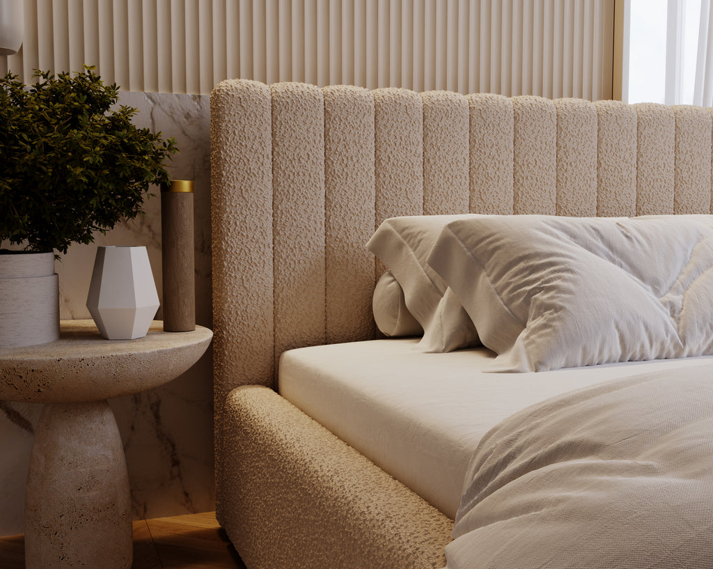 Polsterbett NAOMI – Modernes Designerbett mit Kopfteil in 120–200 cm