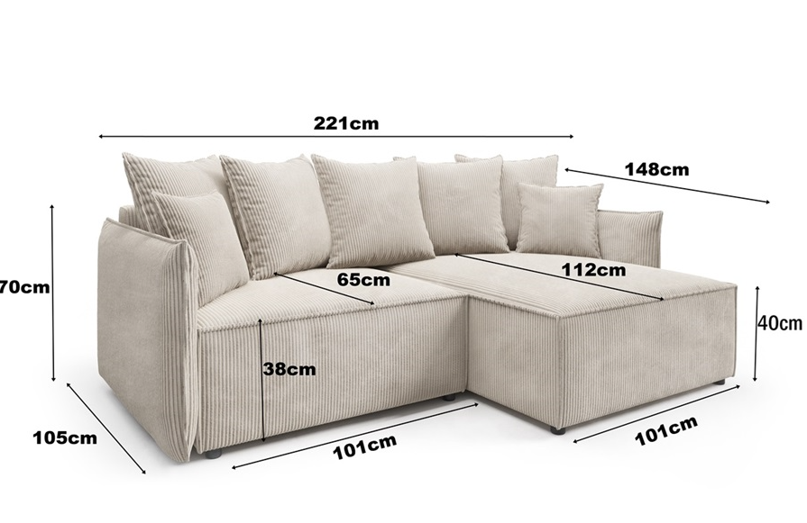 Abriamo POSSO L mit Schlaf Funktion und Bettkasten