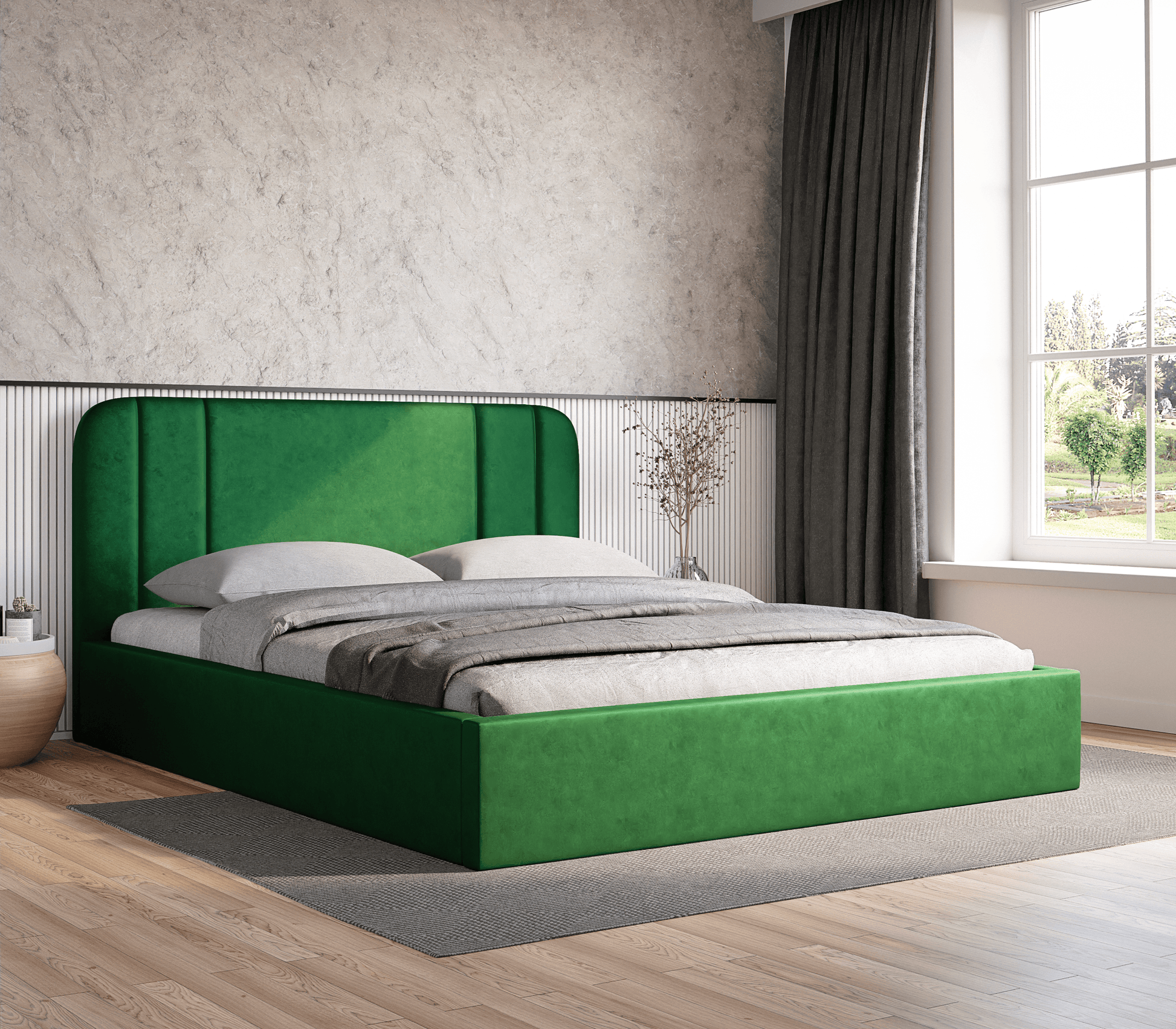 Polster Bett inkl. Lattenrost und Bettkasten Modell: APIS