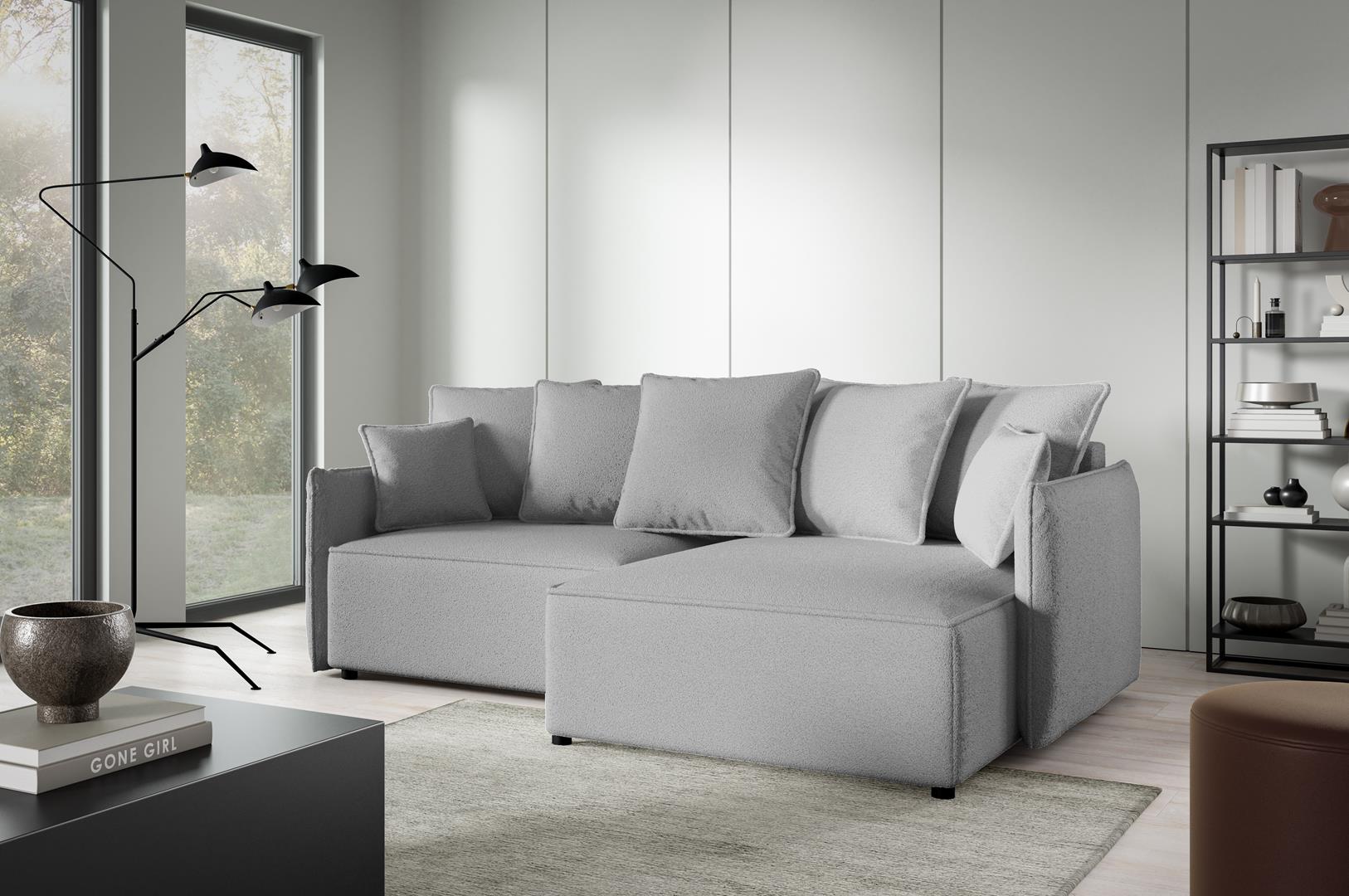 Sofa Abriamo Mini mit Schlaf Funktion und Bettkasten Boucle