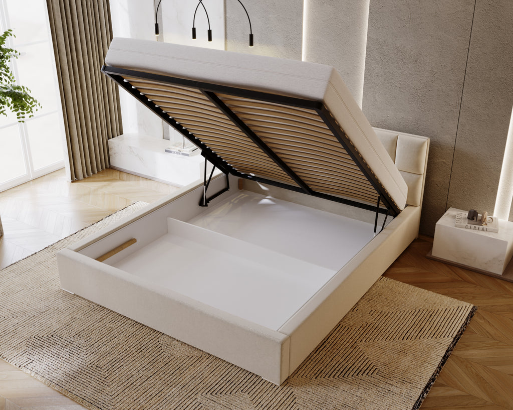 HUGO Designerbett mit Bettkasten Lattenrost – modernes Polsterbett für stilvolle Schlafzimmer